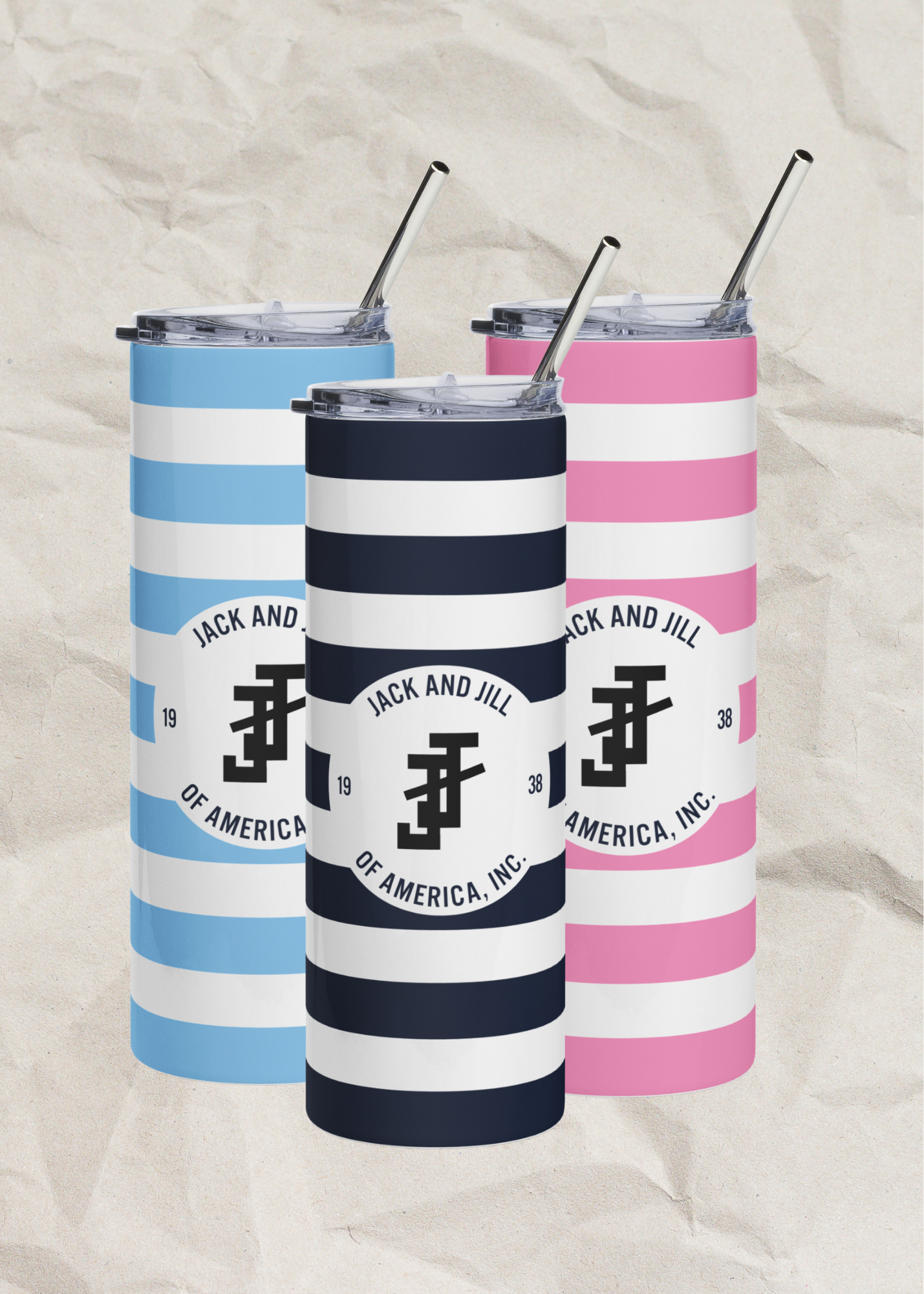 OBAC PRE-ORDER: Vineyard Striped Skinny Tumbler