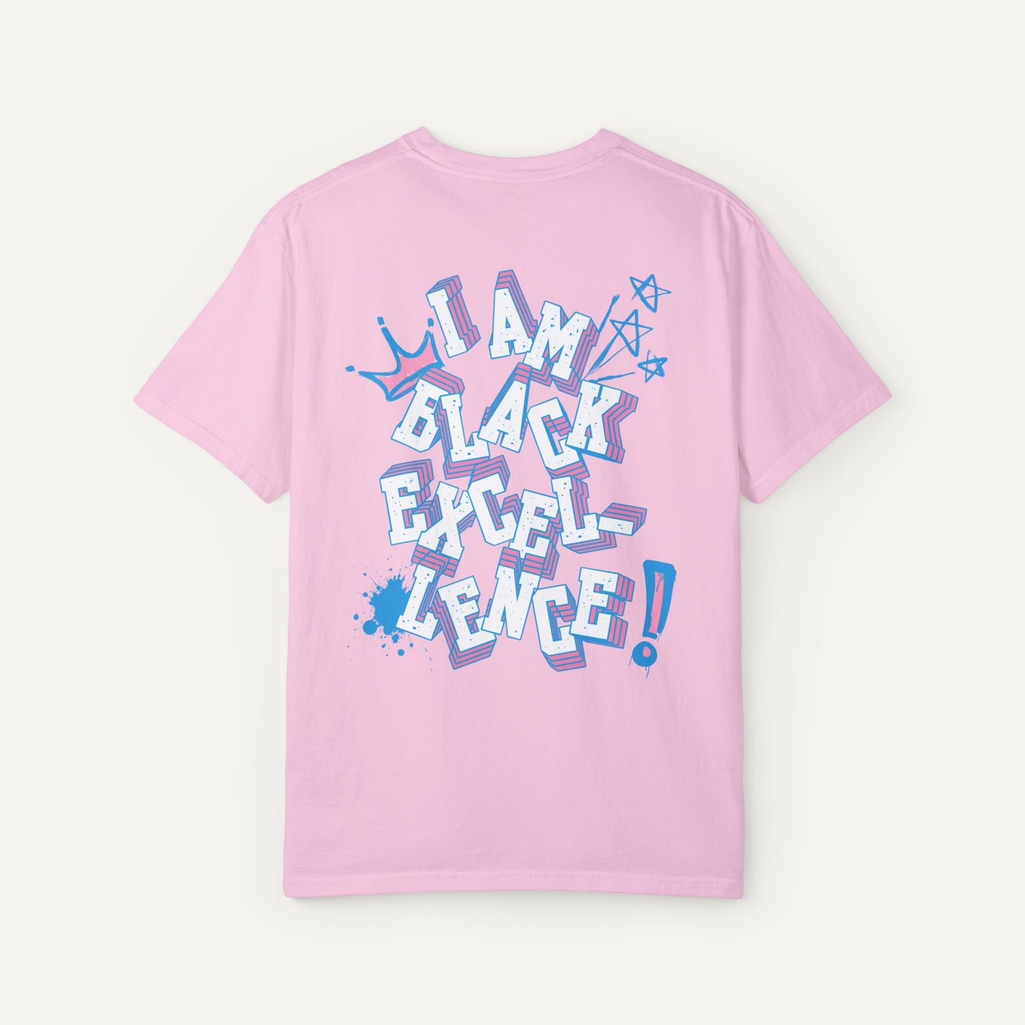 pink jack and jill shirt for jack and jill teen apparel with I am black excellence pink and blue graphic tee for Jack and jill of america tween