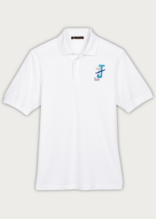 White polo shirt for jack and jill of america on the hill 2025 designed for jack and jill teen boys or jack and jill dads
