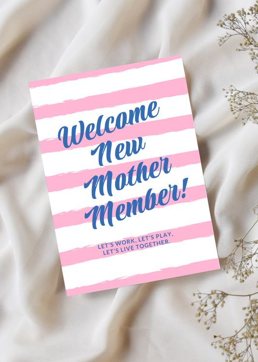 Jack and Jill of America Welcome New Member Card