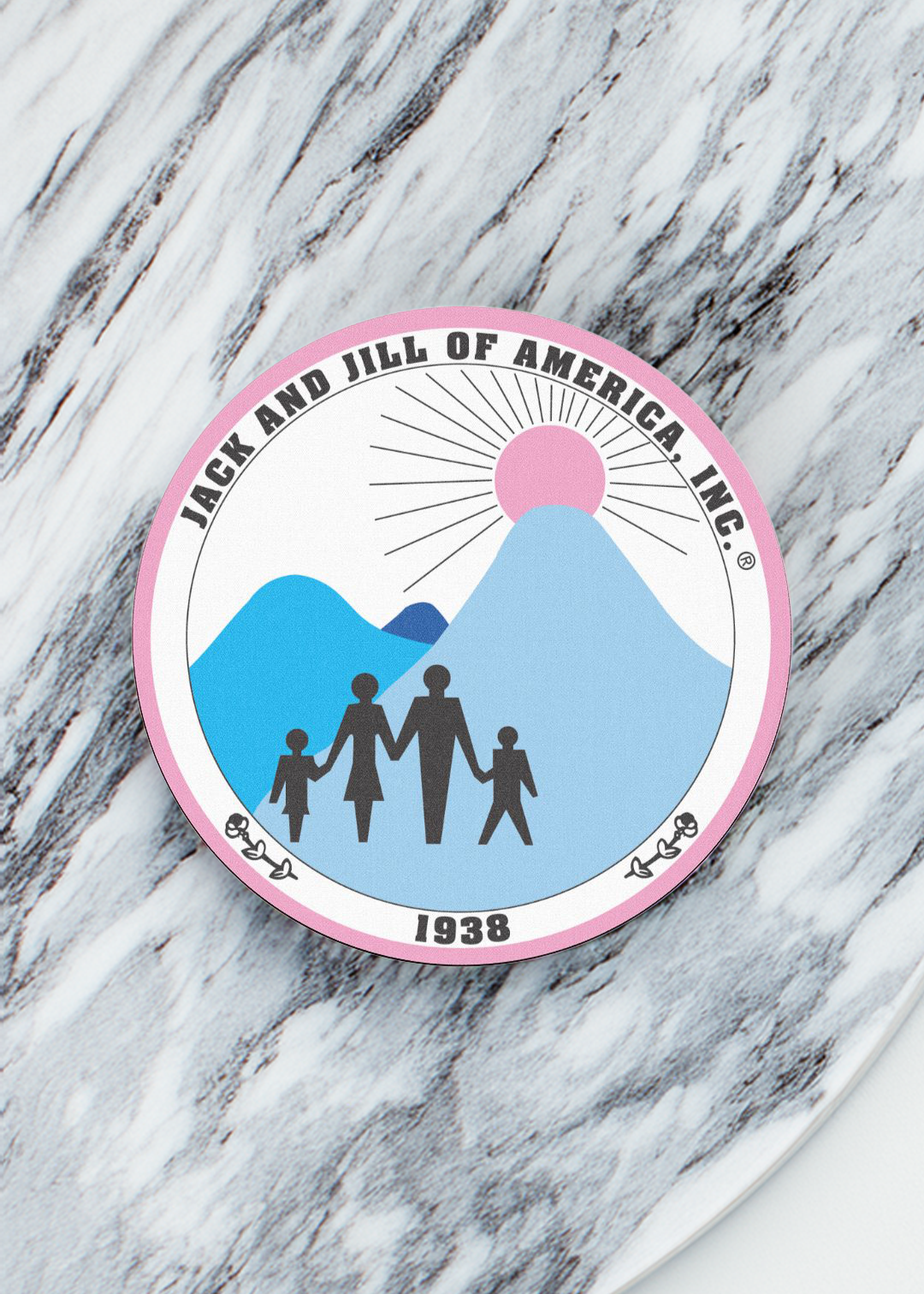 jack and jill mousepad gift with circular logo