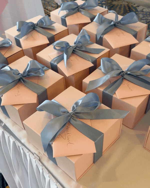video of jack and jill of america mother member gift boxes assembled with bows