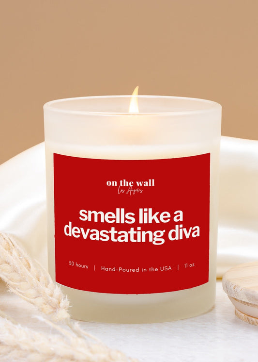 smells like a devastating diva candle