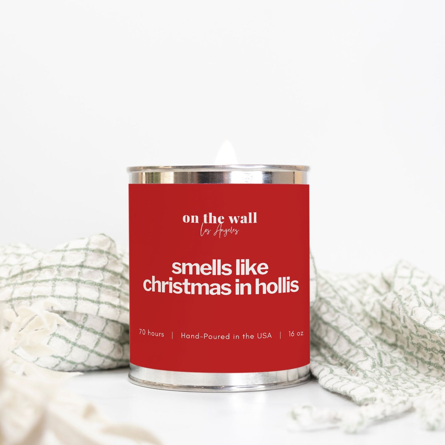 smells like christmas in hollis hip hop christmas candle - red label