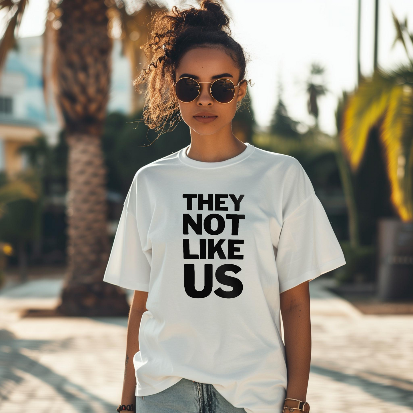 they not like us kendrick lamar lyrics shirt - white