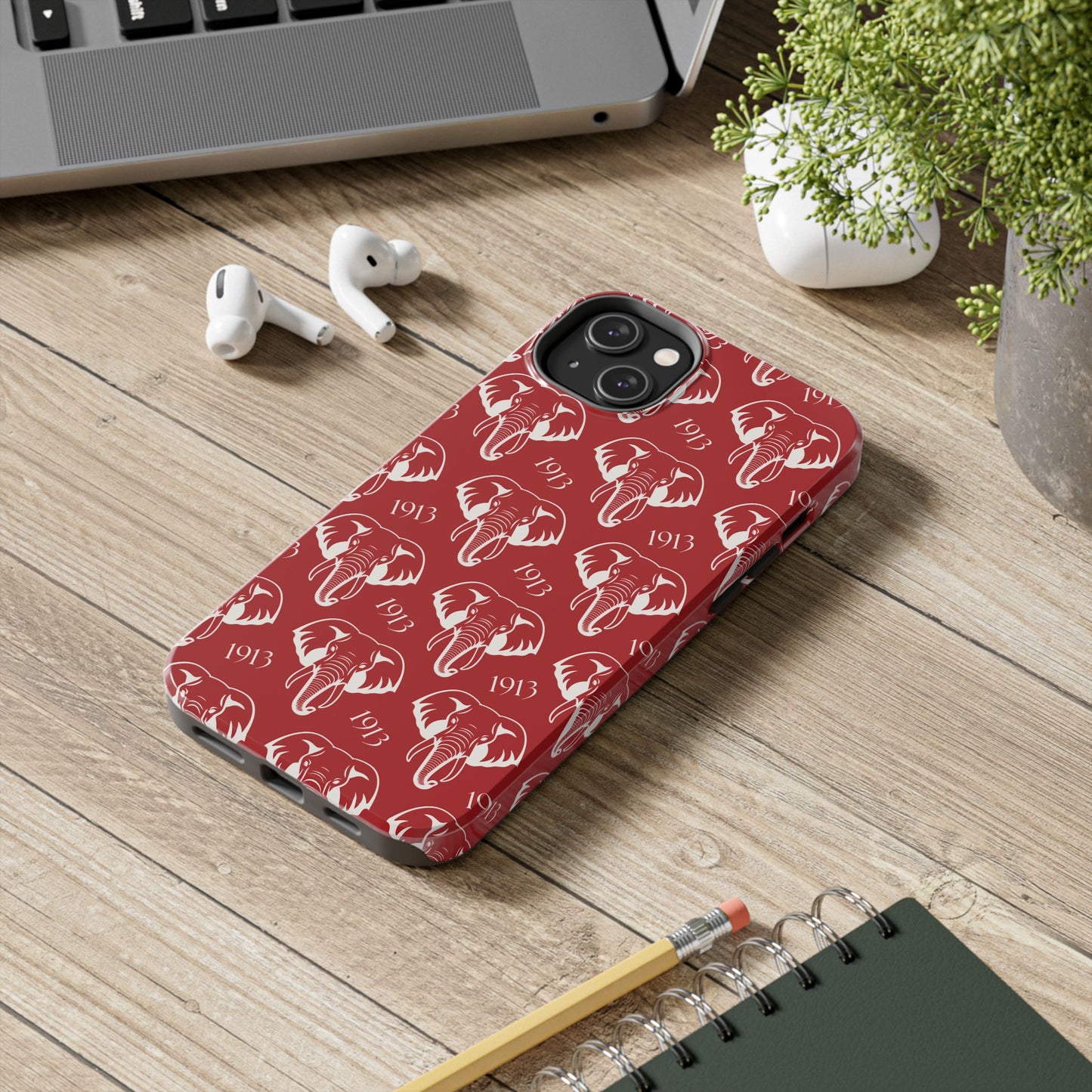 Red 1913 Elephant Phone Case