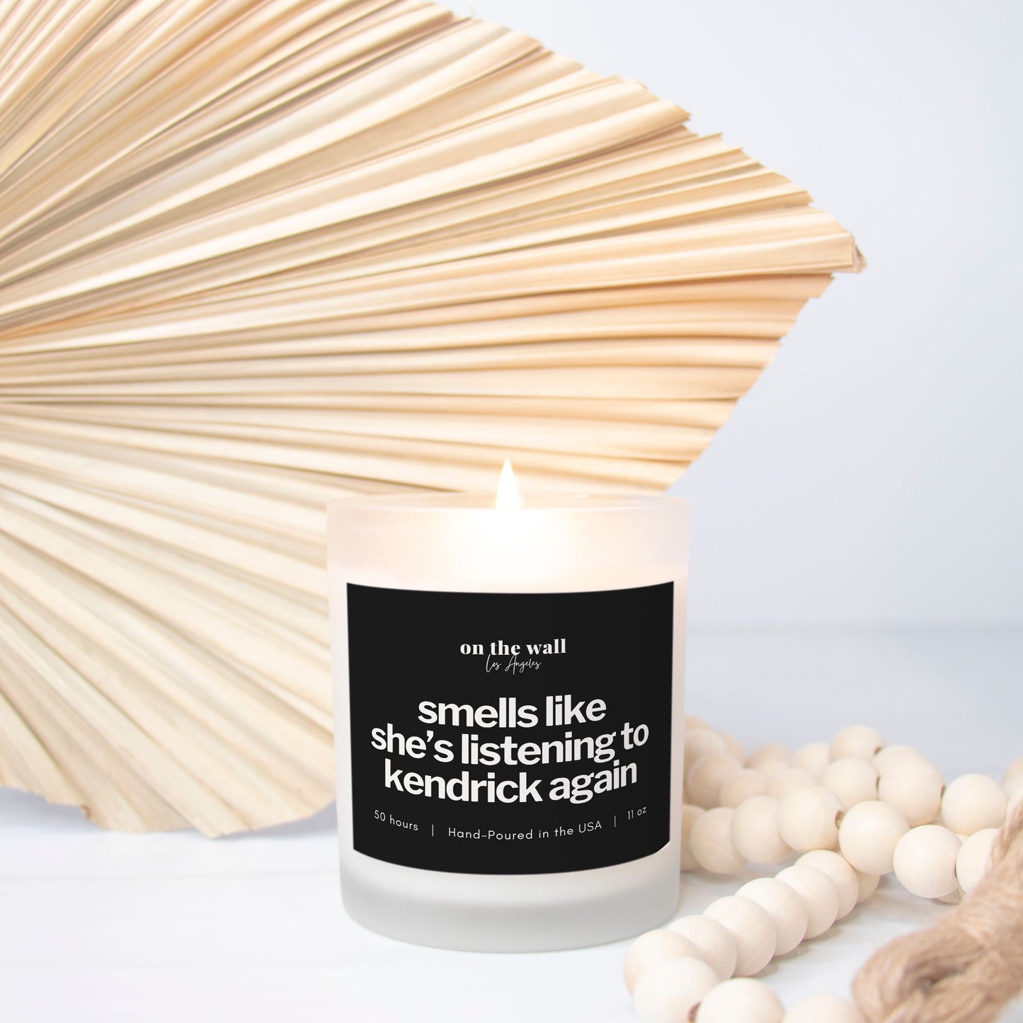 Kendrick for Her Candle Frosted Glass (Hand Poured 11 oz)