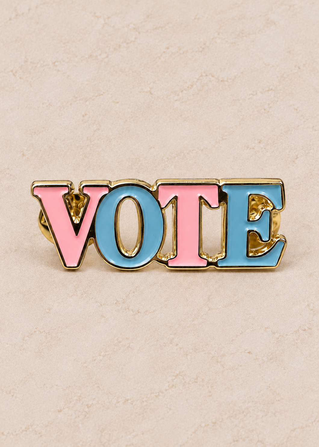 Pink and Blue Vote Lapel Pin