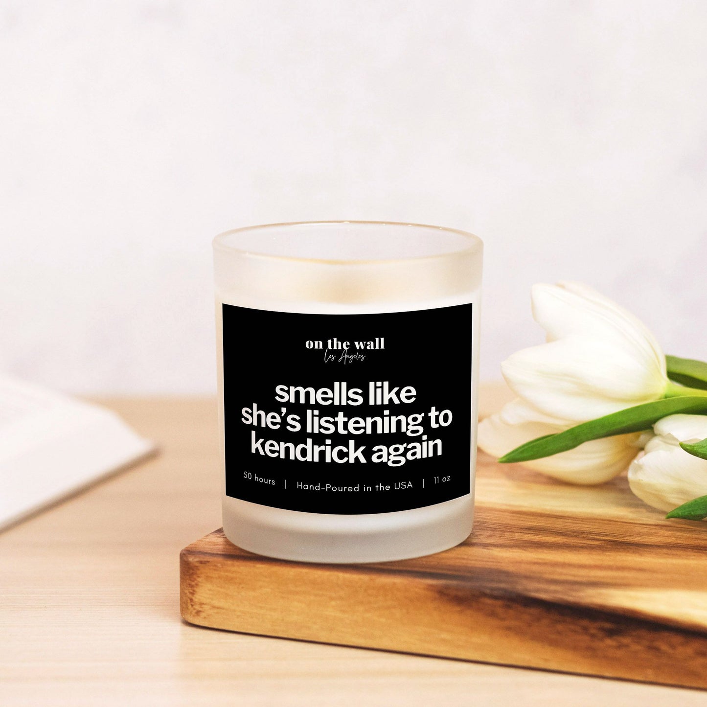 Kendrick for Her Candle Frosted Glass (Hand Poured 11 oz)