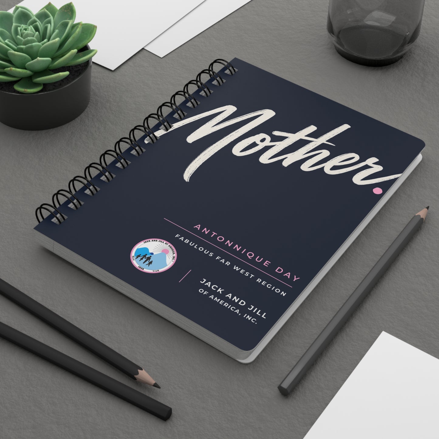 Jack and Jill Mother Hardcover Spiral Notebook