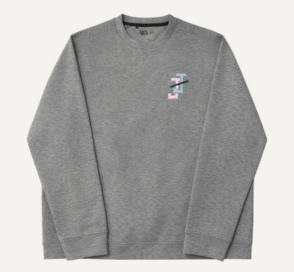Gray Jack and Jill Embroidered Golf Pullover for Jack and Jill Dad Gift