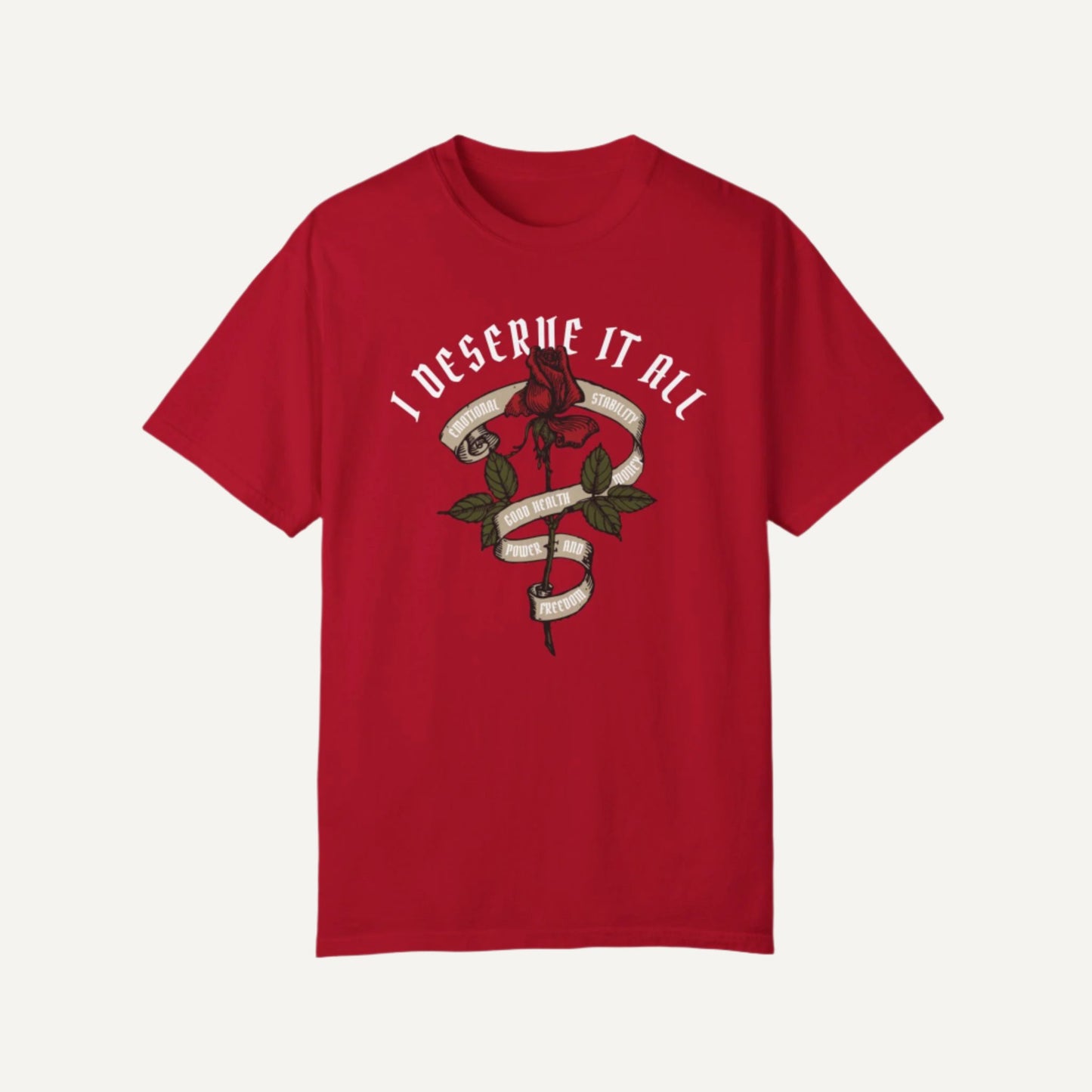 Kendrick Lamar GNX shirt red - man in the garden I deserve it all