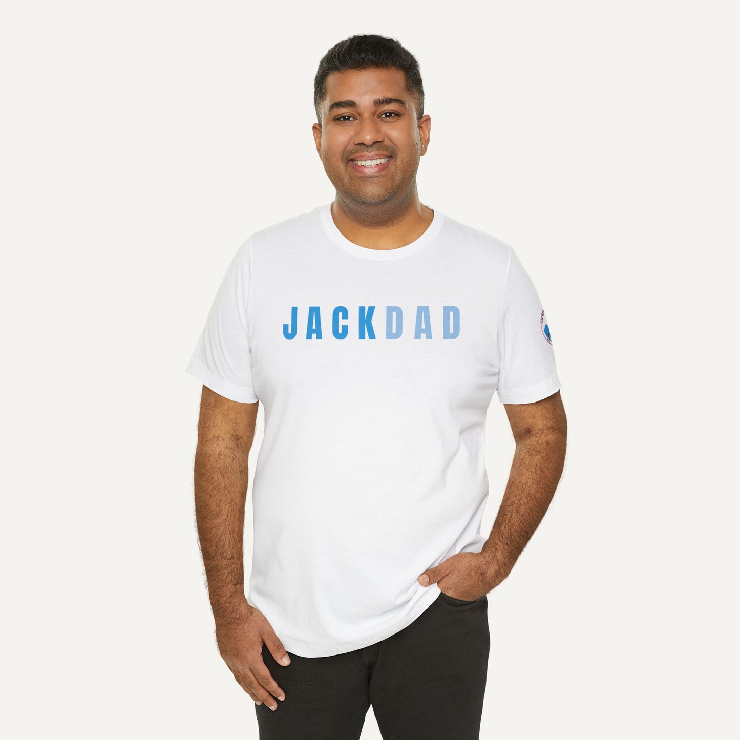 JJOA Jack Dad Shirt Jack and Jill of America dads - White-OnModel