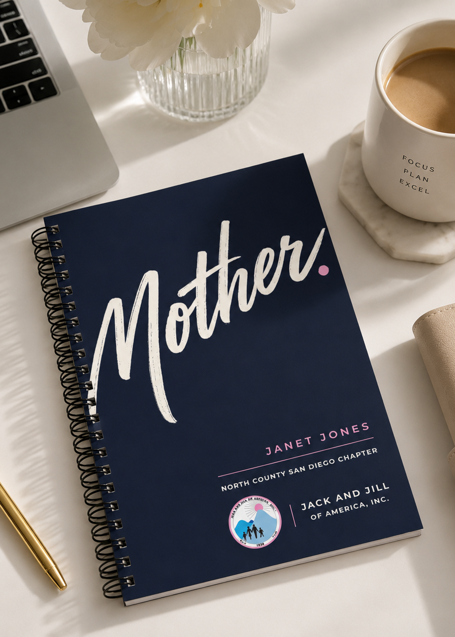 Jack and Jill of America Personalized spiral notebook gift for Jack and Jill moms