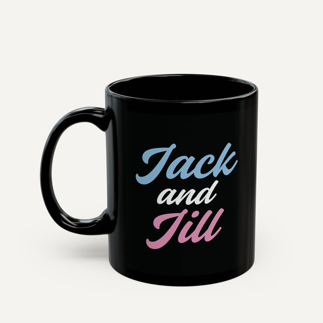 Jack and Jill Modern Script Coffee Mug – On the Wall LA