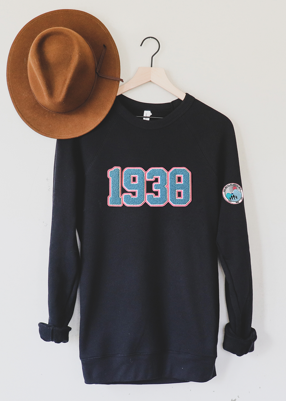 Jack and Jill of America 1938 Chenille Patch Sweatshirt - Black
