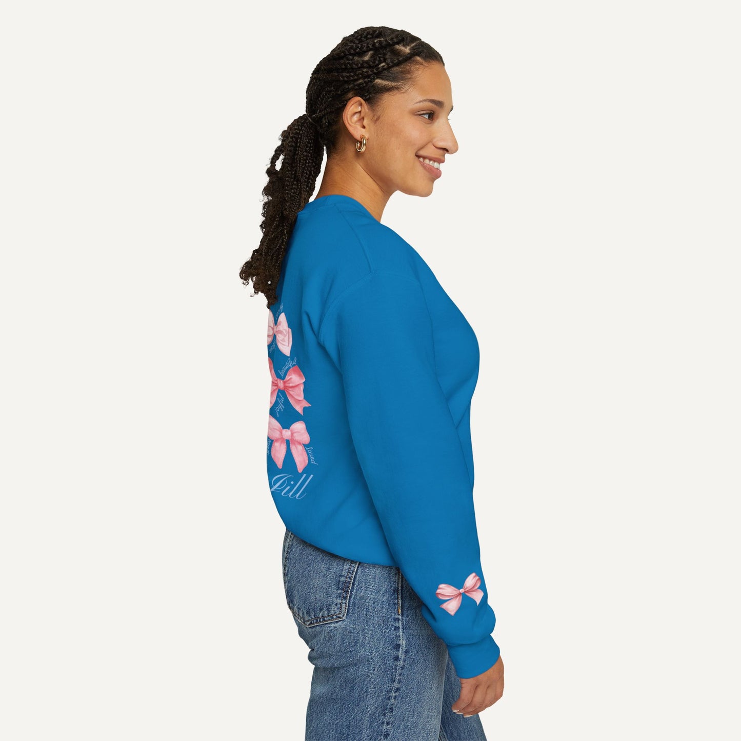 JJOA 1938 Jack and Jill of America Affirmations Apparel Sweatshirt for Girls - Teal