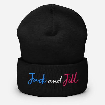 Jack and Jill of America Embroidered Beanie - Black