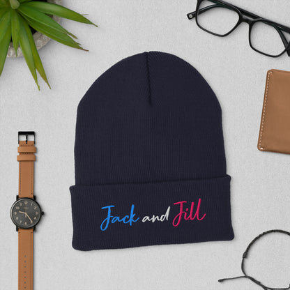 Jack and Jill of America Embroidered Beanie - Navy
