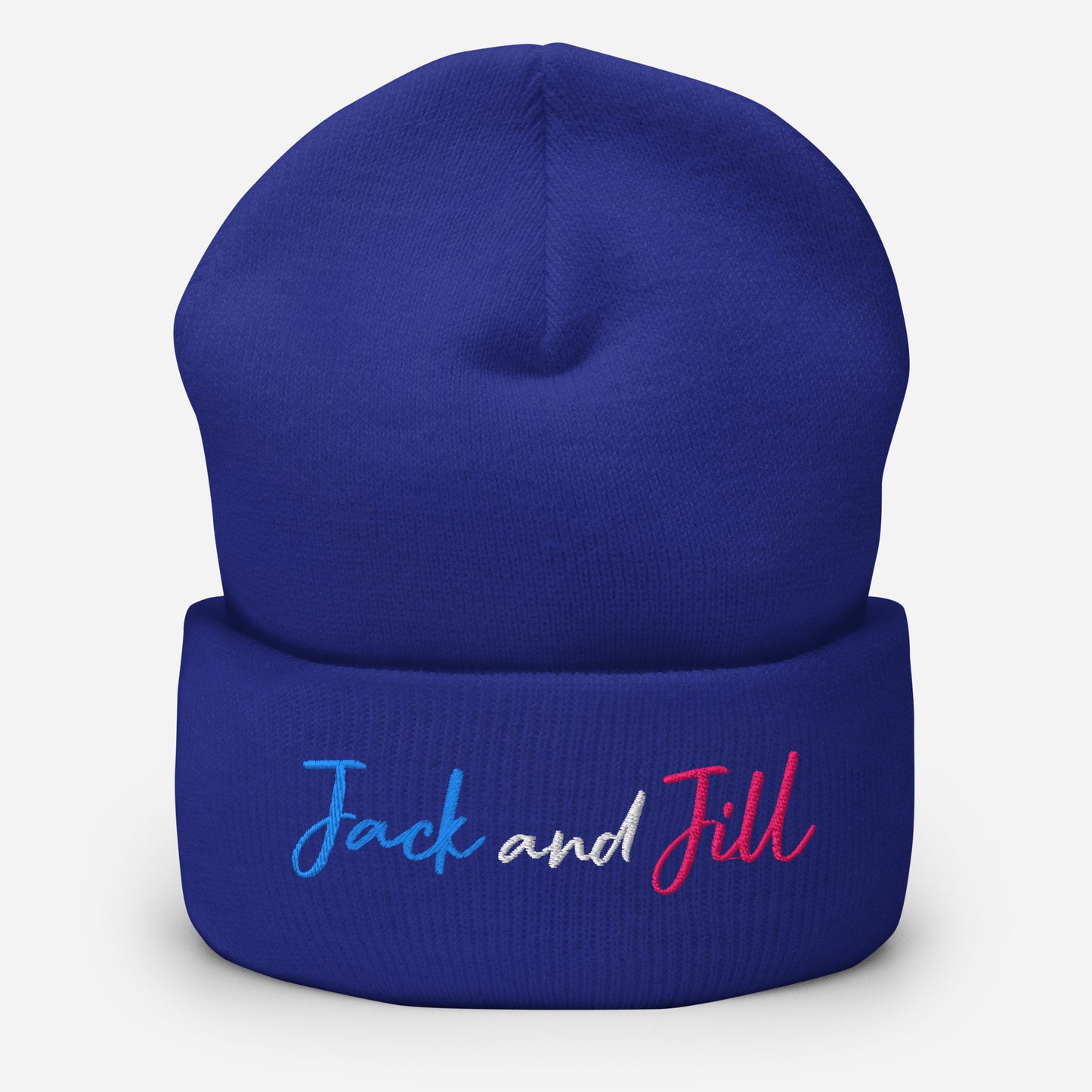 Jack and Jill of America Embroidered Beanie - Royal Blue