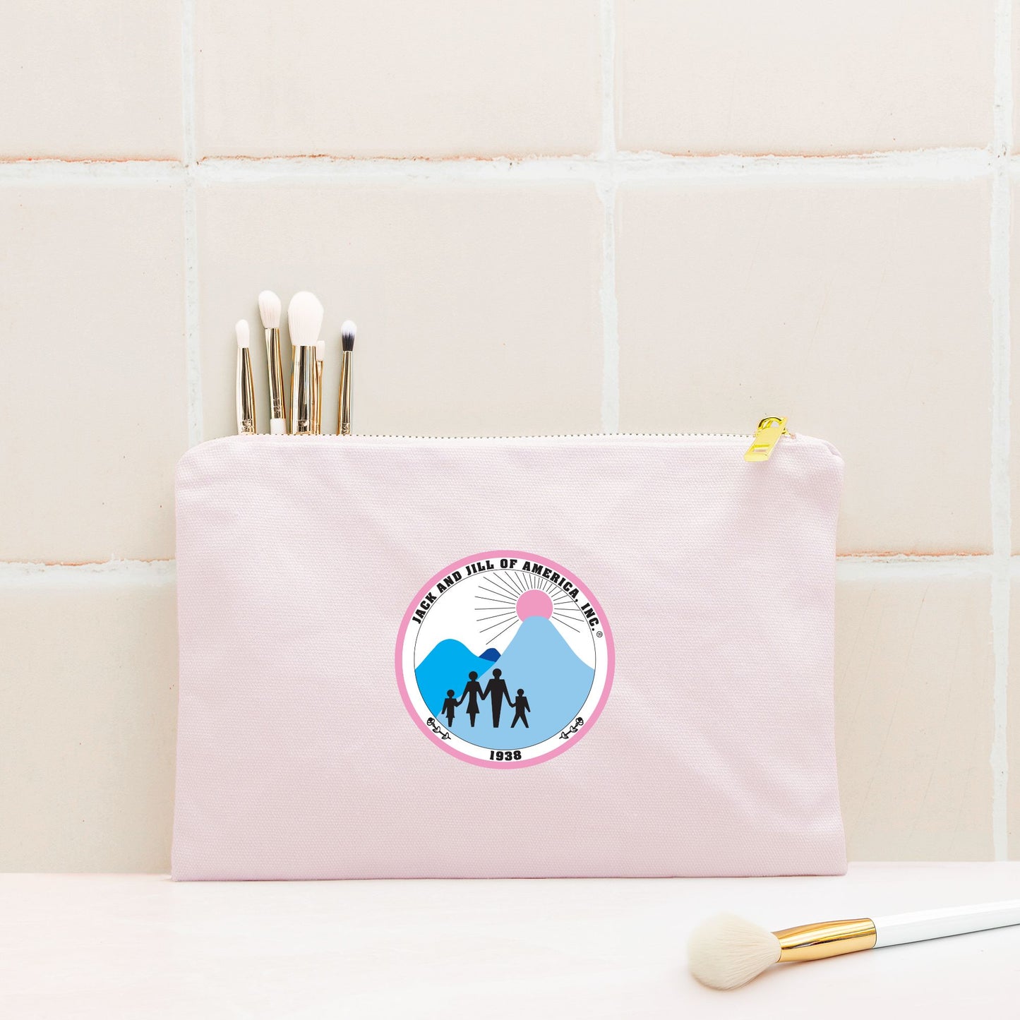 Jack and Jill of America Makeup Pouch - Pink
