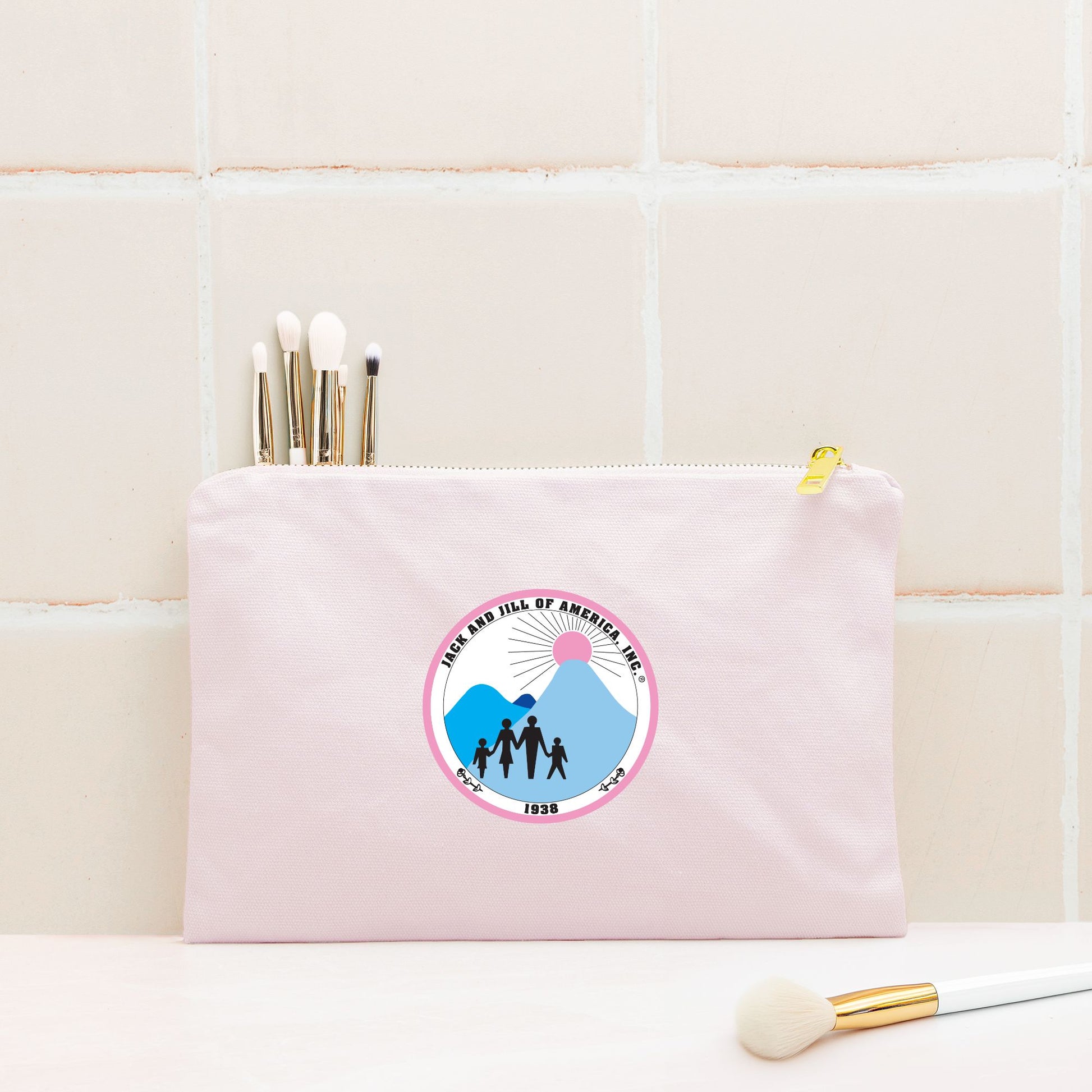Jack and Jill of America Makeup Pouch - Pink
