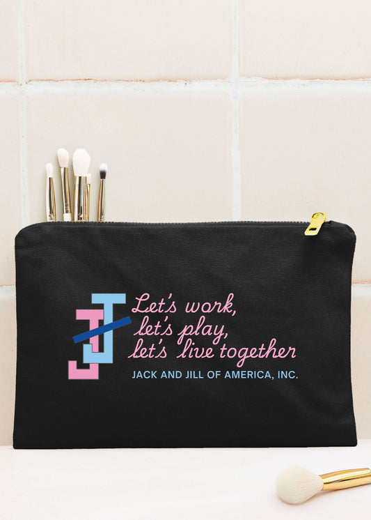 Jack and Jill of America Motto Makeup Bag