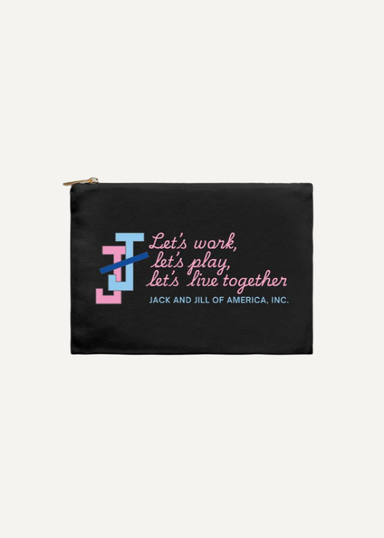 Jack and Jill of America Motto Makeup Pouch