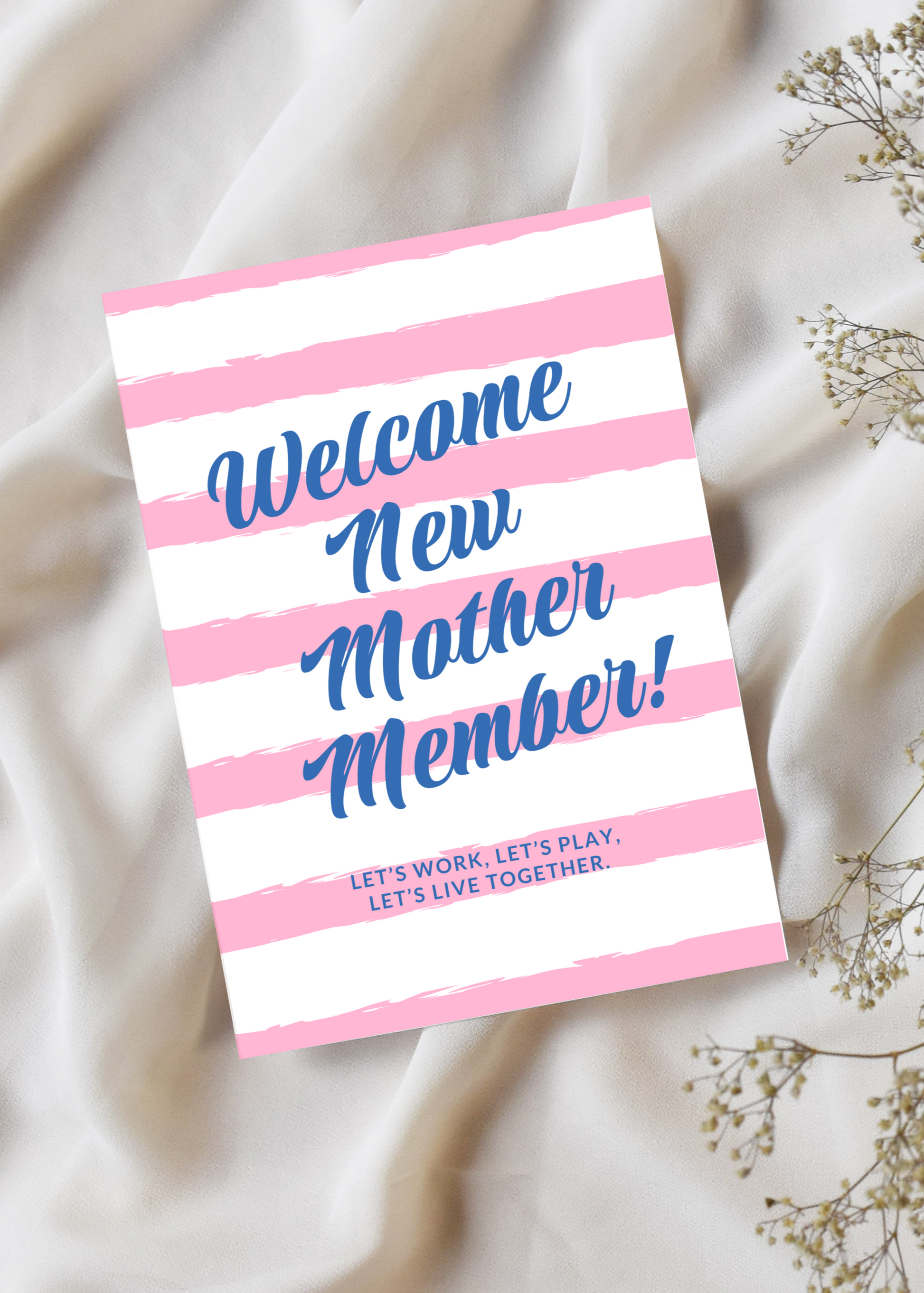 Jack and Jill of America Welcome New Member Card