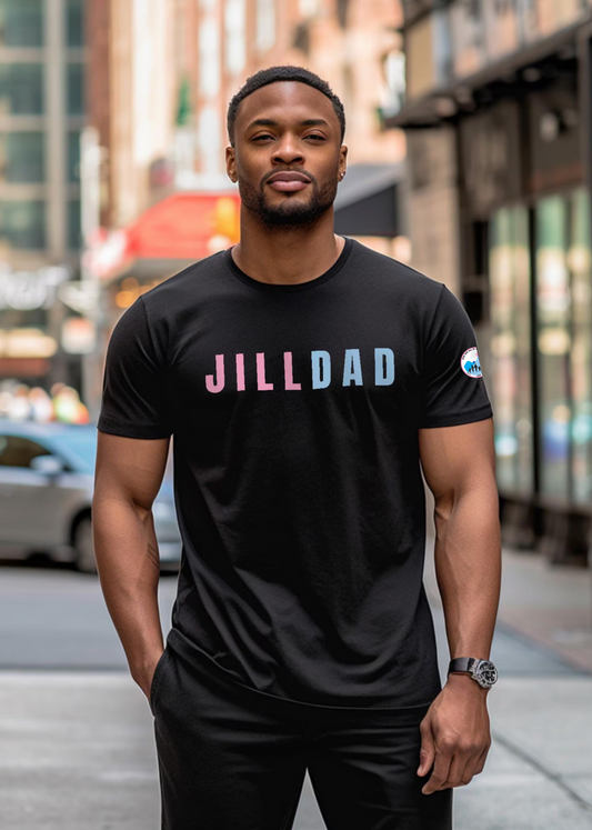 Jill Dad Shirt for Jack and Jill Dads - Black - On Model