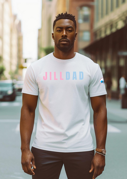 Jill Dad Shirt for Jack and Jill Dads - White - On Model