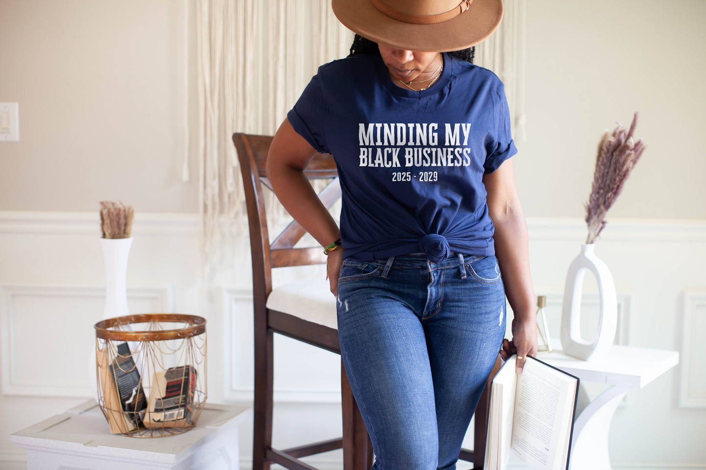 Minding my Black Business Shirt - Navy