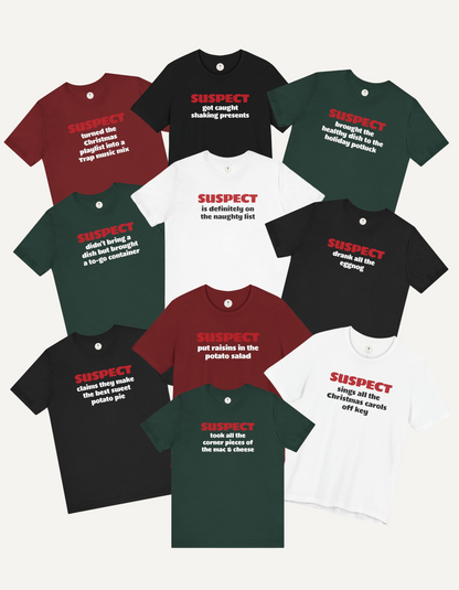 Suspect Holiday Family Group Shirts