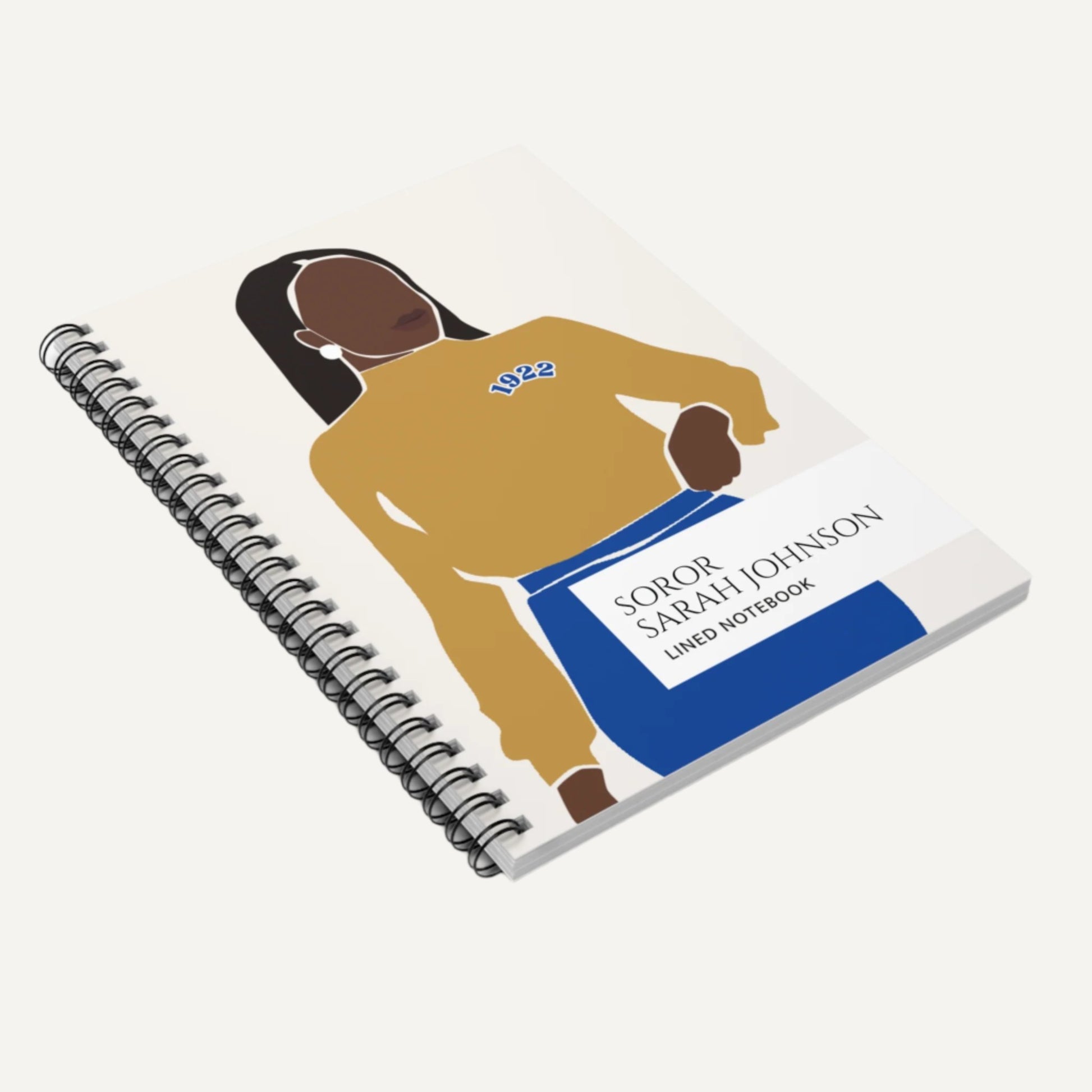 sgrho 1922 blue and gold personalized spiral journal