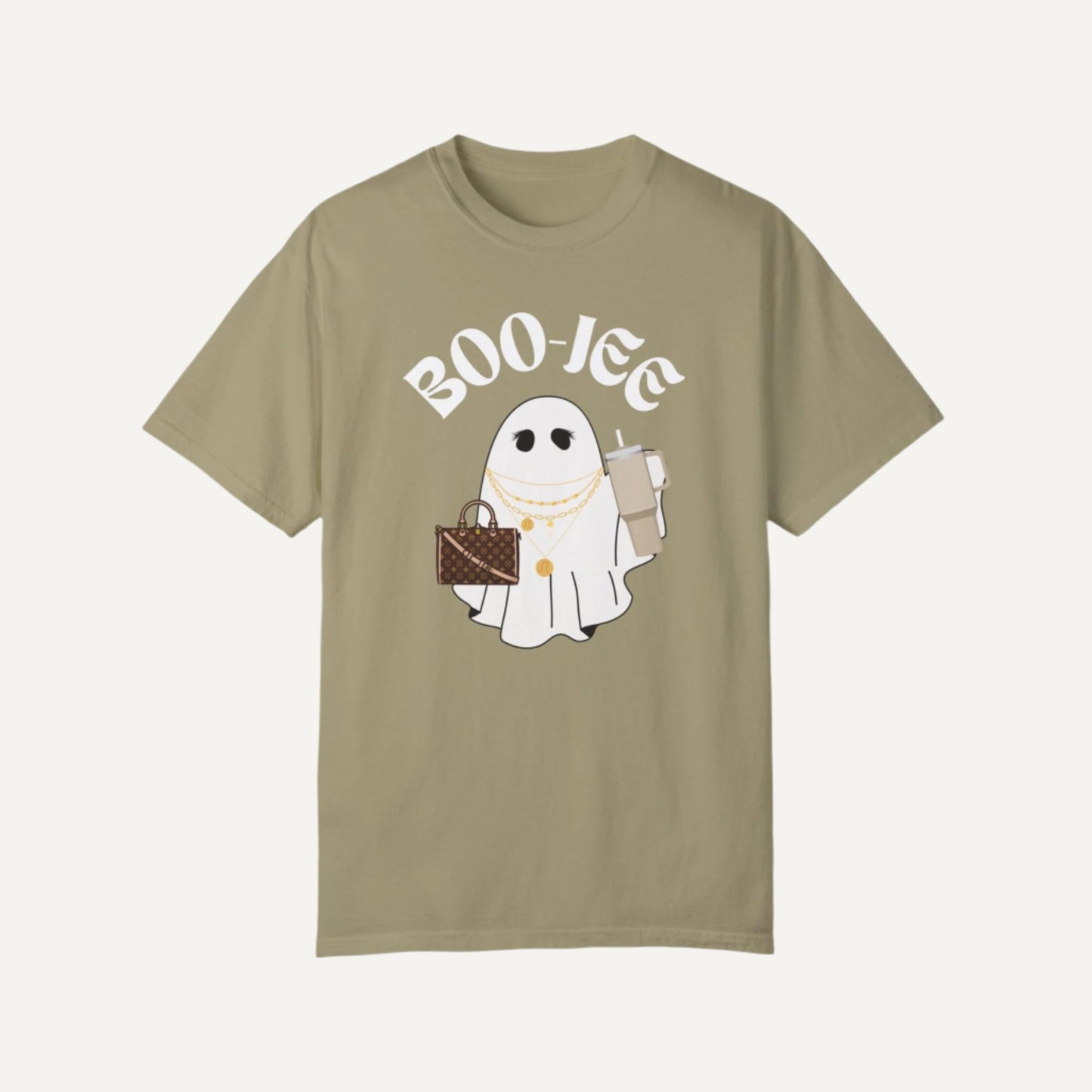 boo jee halloween shirt - khaki