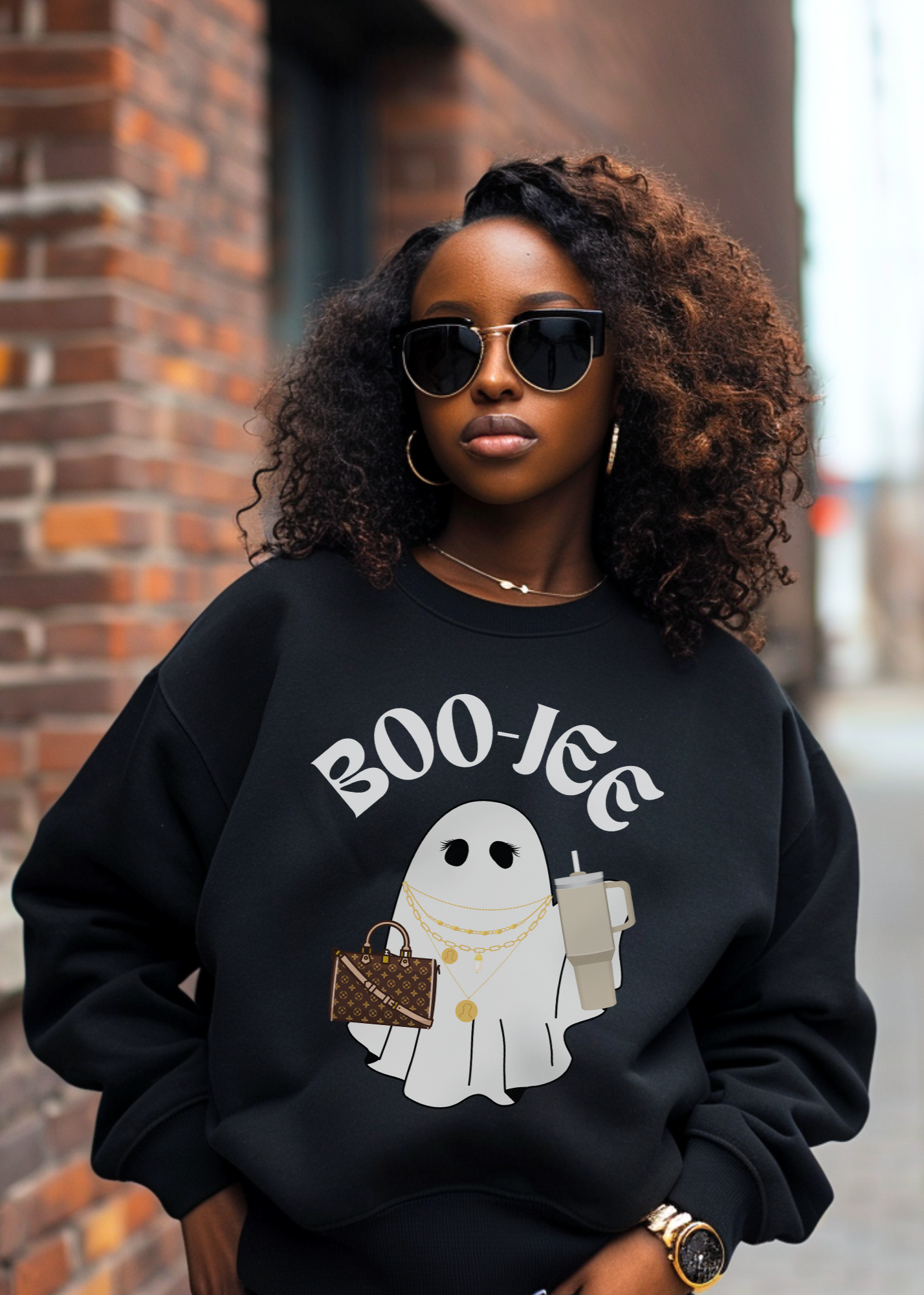 boo-jee funny halloween sweatshirt