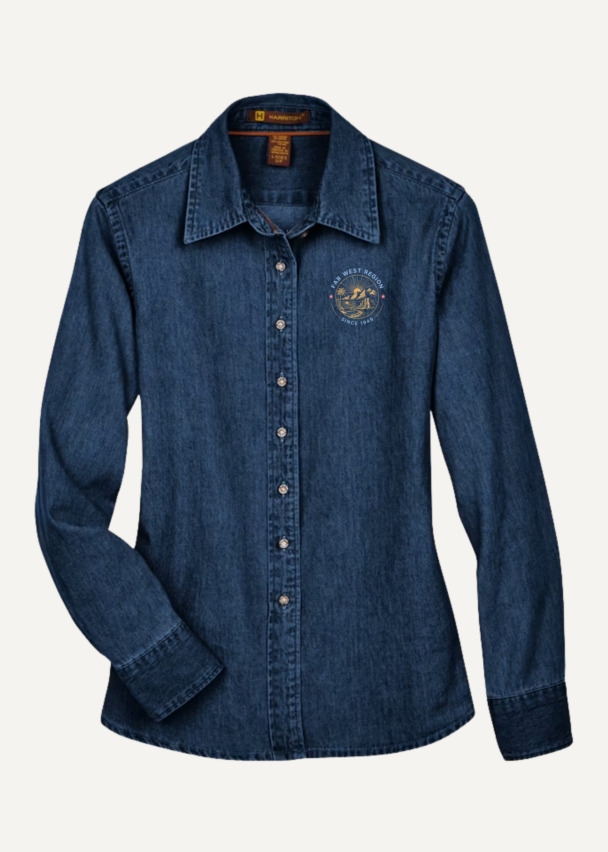 far west region denim shirt for national convention - front view