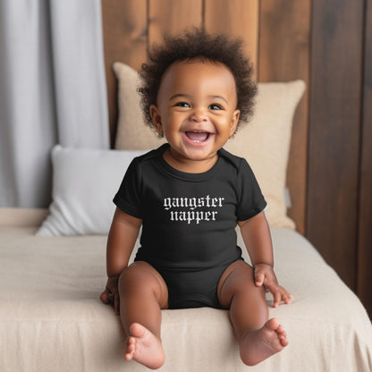 gangster napper baby onesie for hip hop baby shower gift