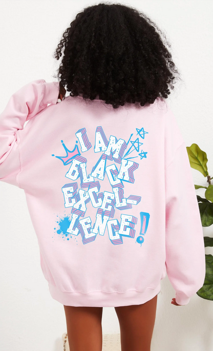 Jack and Jill of America paraphernalia inspired sweatshirt - i am black excellence sweatshirt