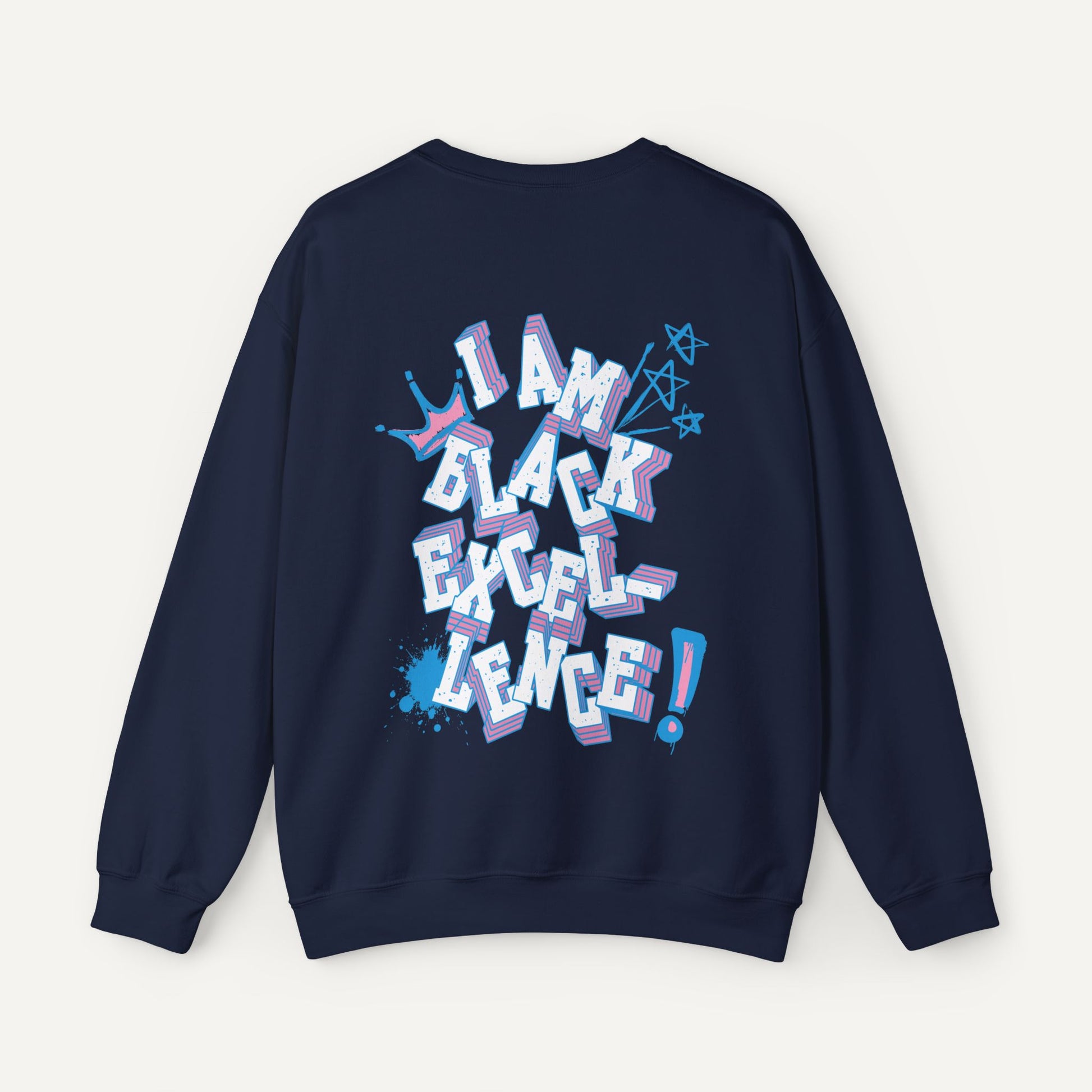 Jack and Jill of America paraphernalia inspired sweatshirt - i am black excellence sweatshirt - navy