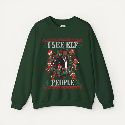 kendrick christmas sweater - i see elf people hip hop hristmas sweater - green