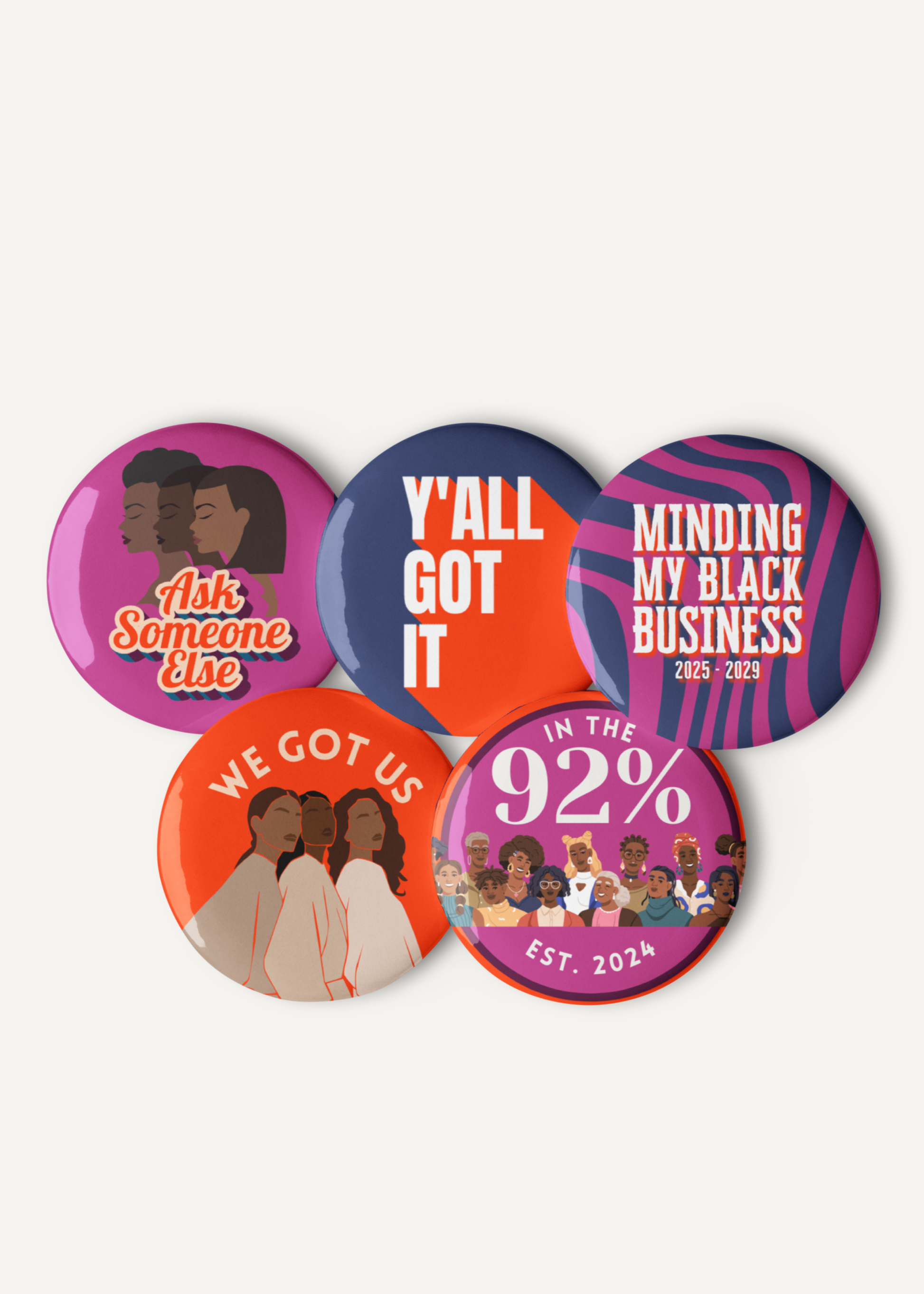 in the 92 percent 5 button set