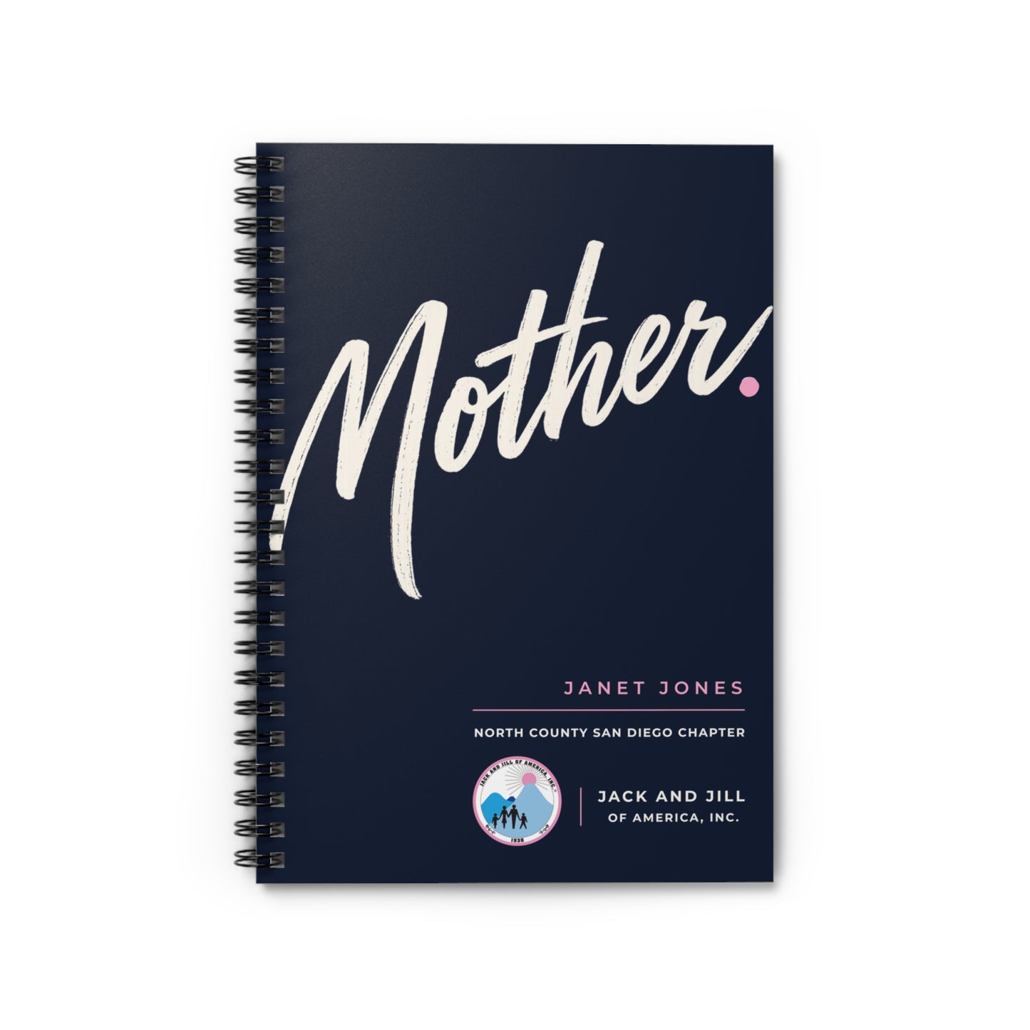Jack and Jill of America Personalized spiral notebook for Jack and Jill chapter gifts