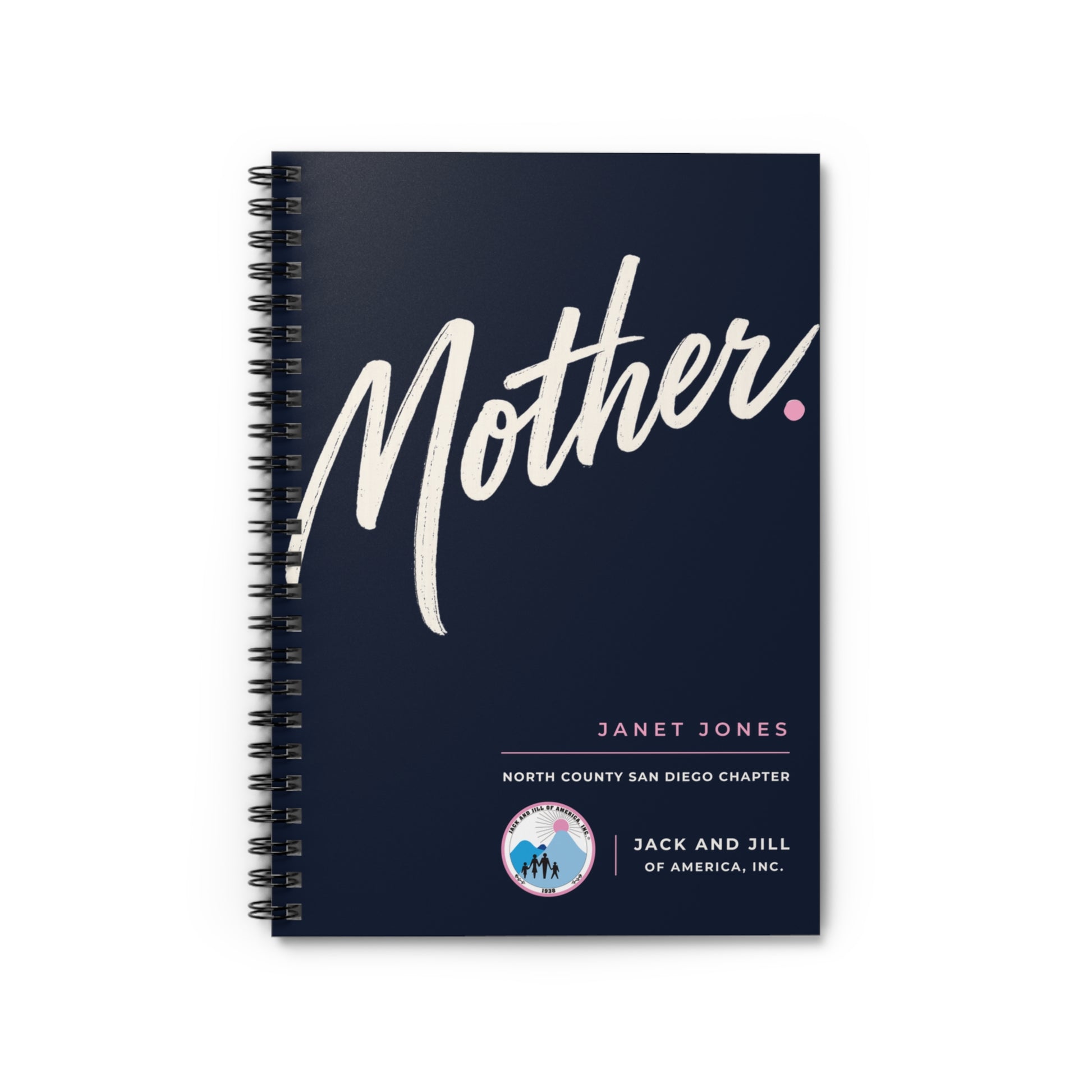 Jack and Jill of America Personalized spiral notebook for Jack and Jill chapter gifts