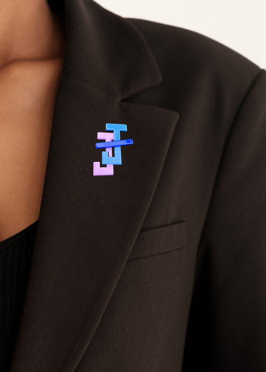 jack and jill of america JJOA acrylic JJ logo lapel pin