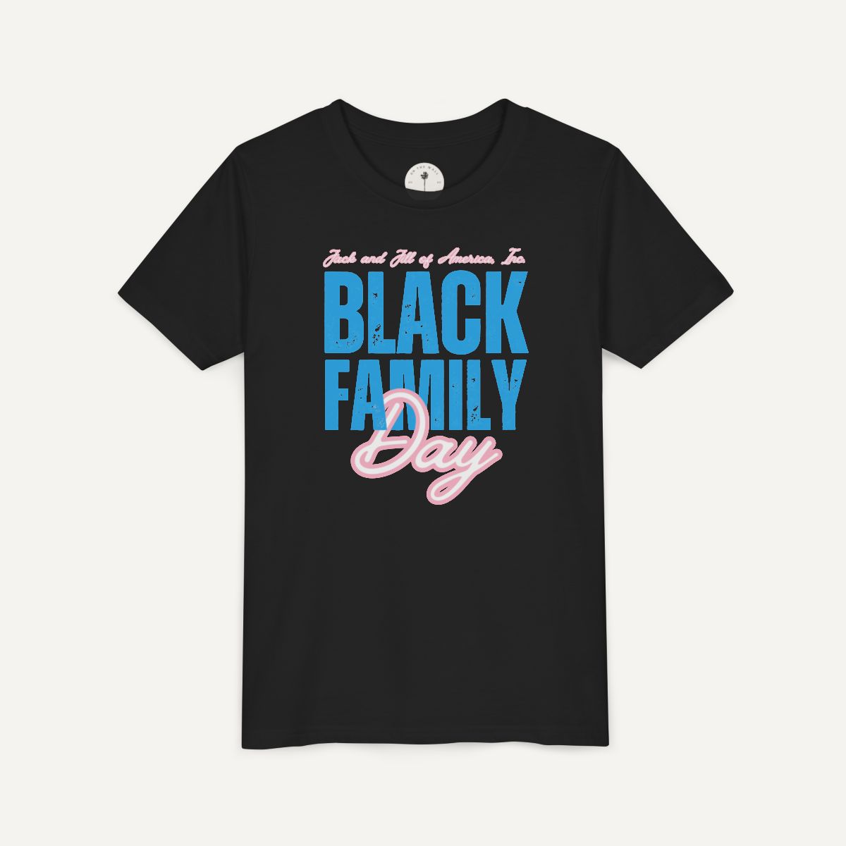 jack and jill of america black family day youth shirt - black