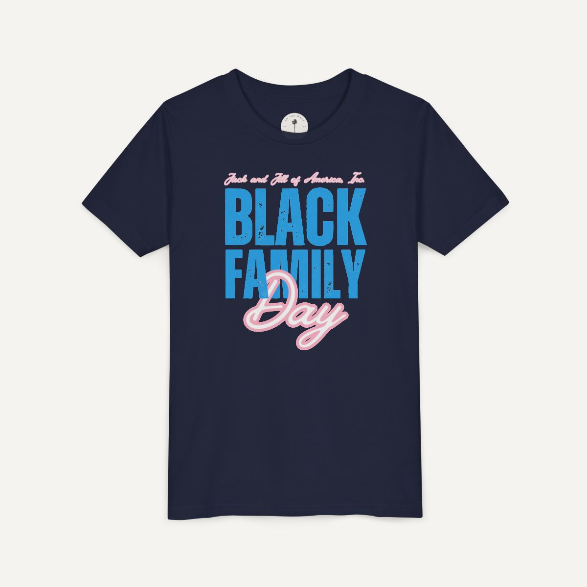 jack and jill of america black family day kids shirt - navy