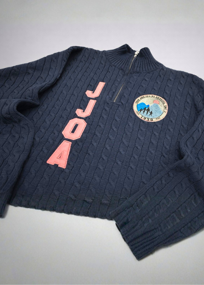 jack and jill of america cable knit quarter zip