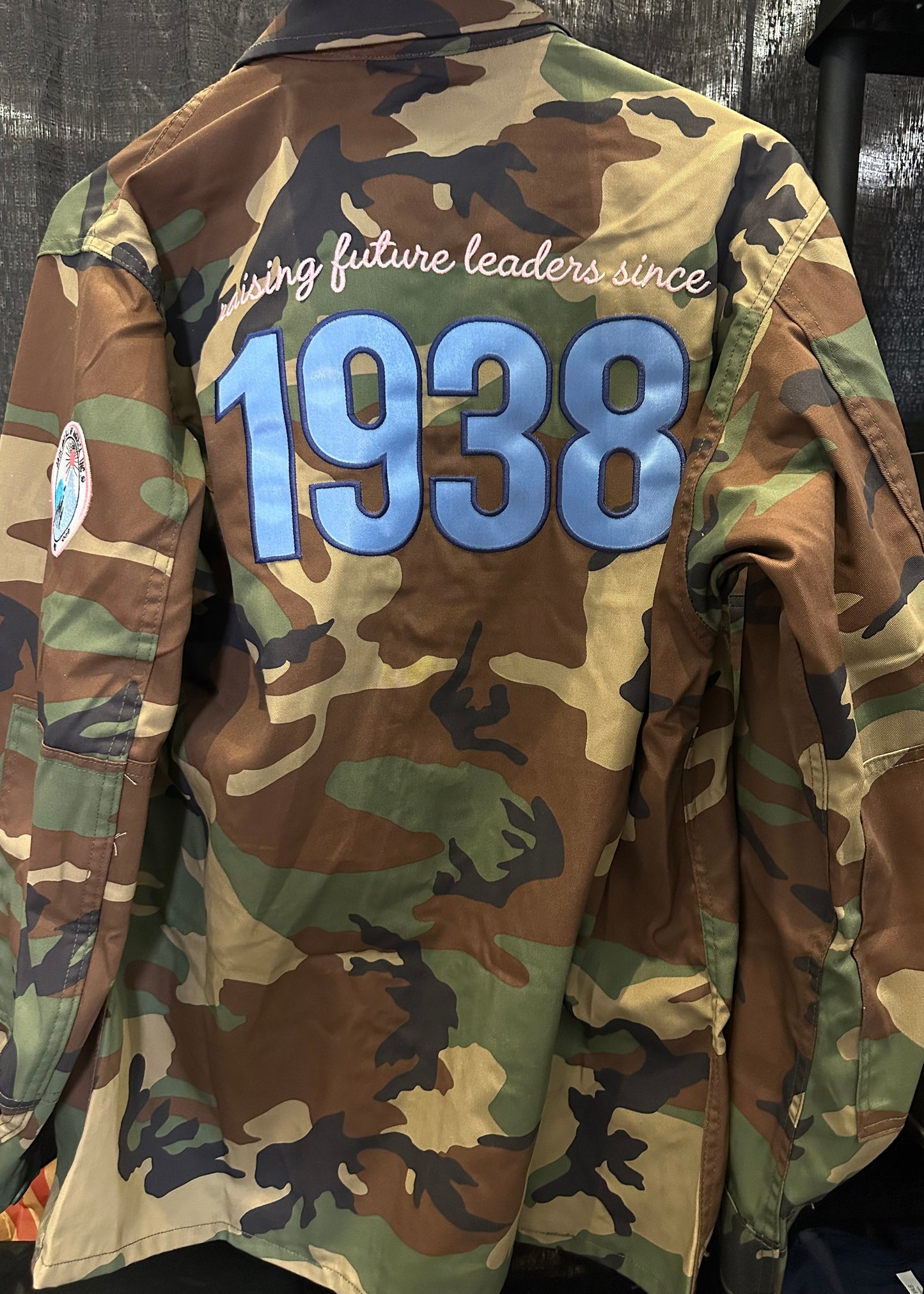 jack and jill of america camo jacket - back view