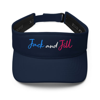 jack and jill of america embroidered visor - navy